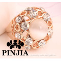 Gold Plated Big Gold Rhinestones Crystals Ring